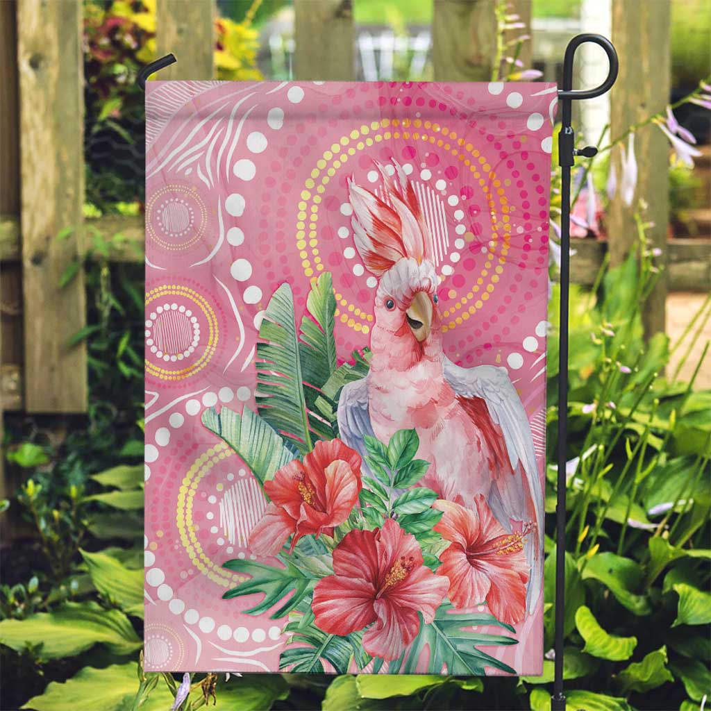 Breast Cancer Pink Cockatoo Garden Flag Australia Indigenous Watercolor Glaze - Vibe Hoodie