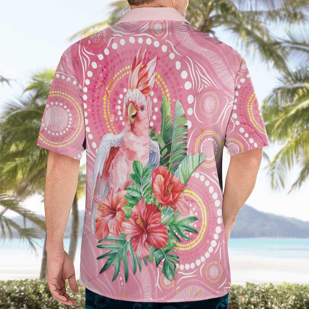 Breast Cancer Pink Cockatoo Hawaiian Shirt Australia Indigenous Watercolor Glaze - Vibe Hoodie