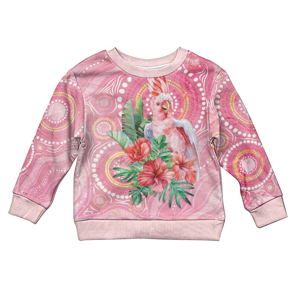 Breast Cancer Pink Cockatoo Kid Ugly Christmas Sweater Australia Indigenous Watercolor Glaze - Vibe Hoodie