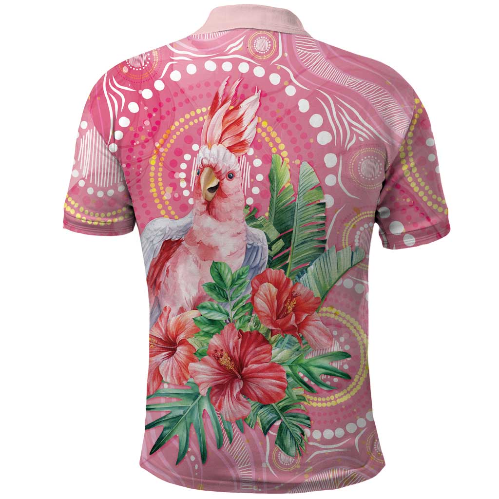 Breast Cancer Pink Cockatoo Polo Shirt Australia Indigenous Watercolor Glaze - Vibe Hoodie