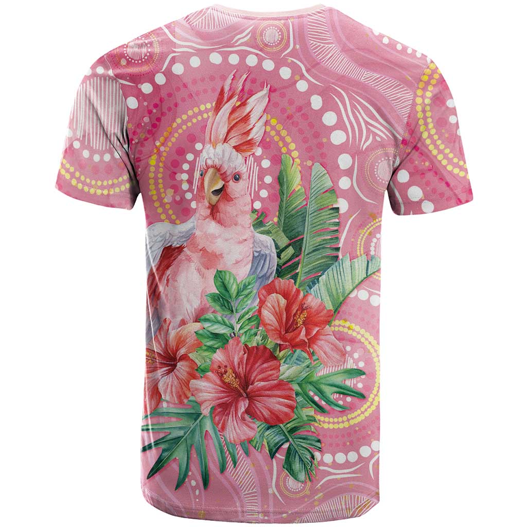 Breast Cancer Pink Cockatoo T Shirt Australia Indigenous Watercolor Glaze - Vibe Hoodie