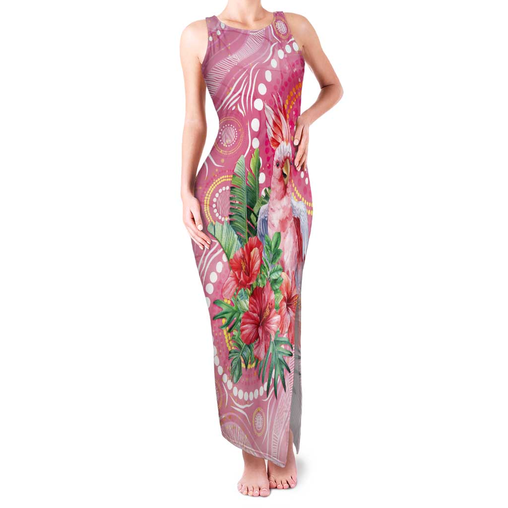 Breast Cancer Pink Cockatoo Tank Maxi Dress Australia Indigenous Watercolor Glaze - Vibe Hoodie