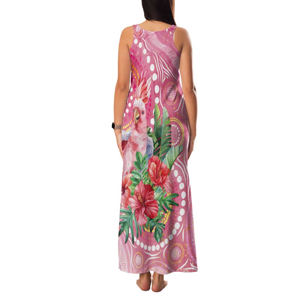 Breast Cancer Pink Cockatoo Tank Maxi Dress Australia Indigenous Watercolor Glaze - Vibe Hoodie