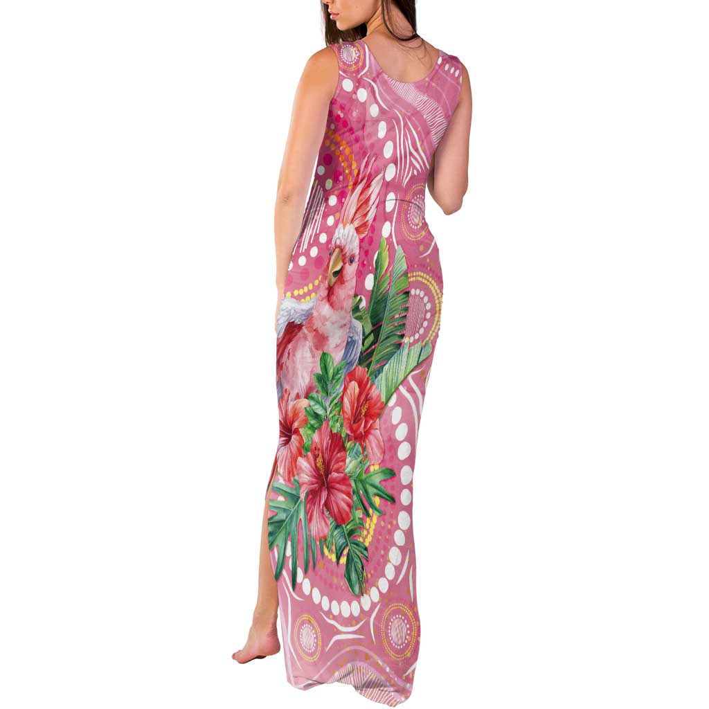 Breast Cancer Pink Cockatoo Tank Maxi Dress Australia Indigenous Watercolor Glaze - Vibe Hoodie