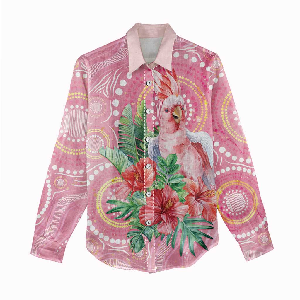 Breast Cancer Pink Cockatoo Women Casual Shirt Australia Indigenous Watercolor Glaze - Vibe Hoodie