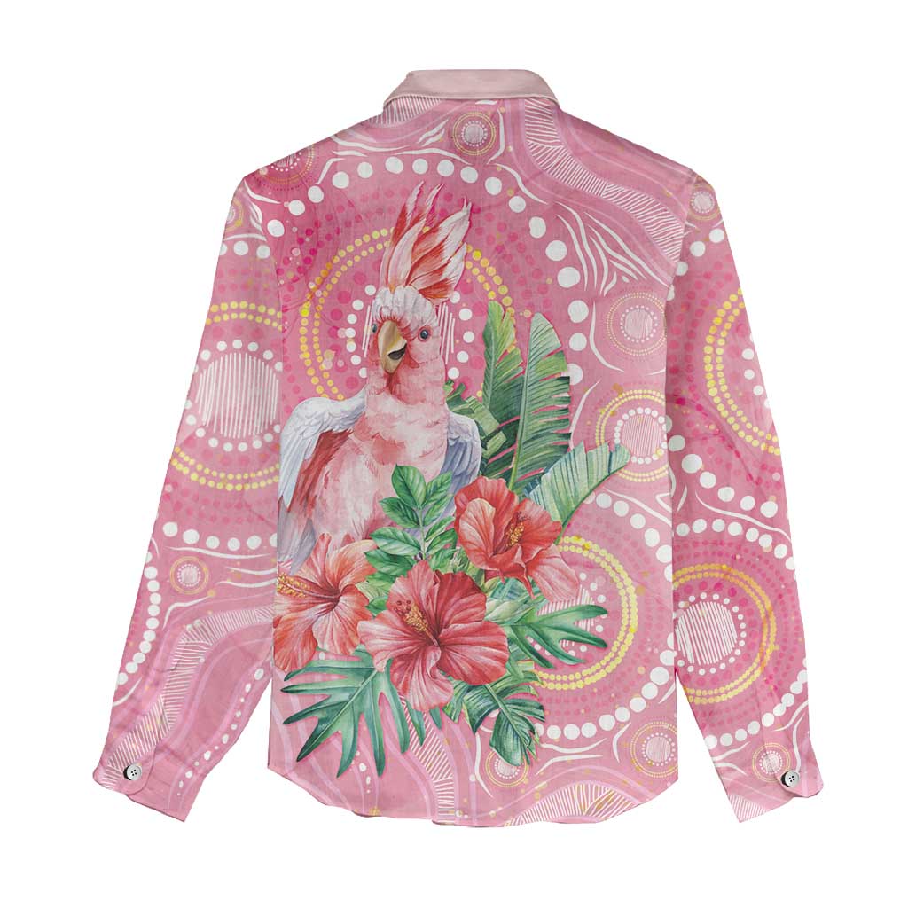 Breast Cancer Pink Cockatoo Women Casual Shirt Australia Indigenous Watercolor Glaze - Vibe Hoodie
