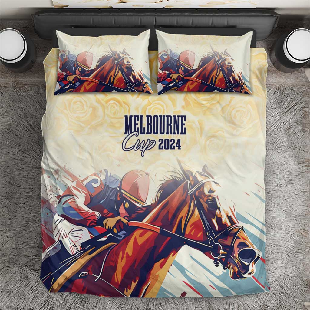 Melbourne Horse Racing Bedding Set Yellow Rose Champion - Vibe Hoodie Shop