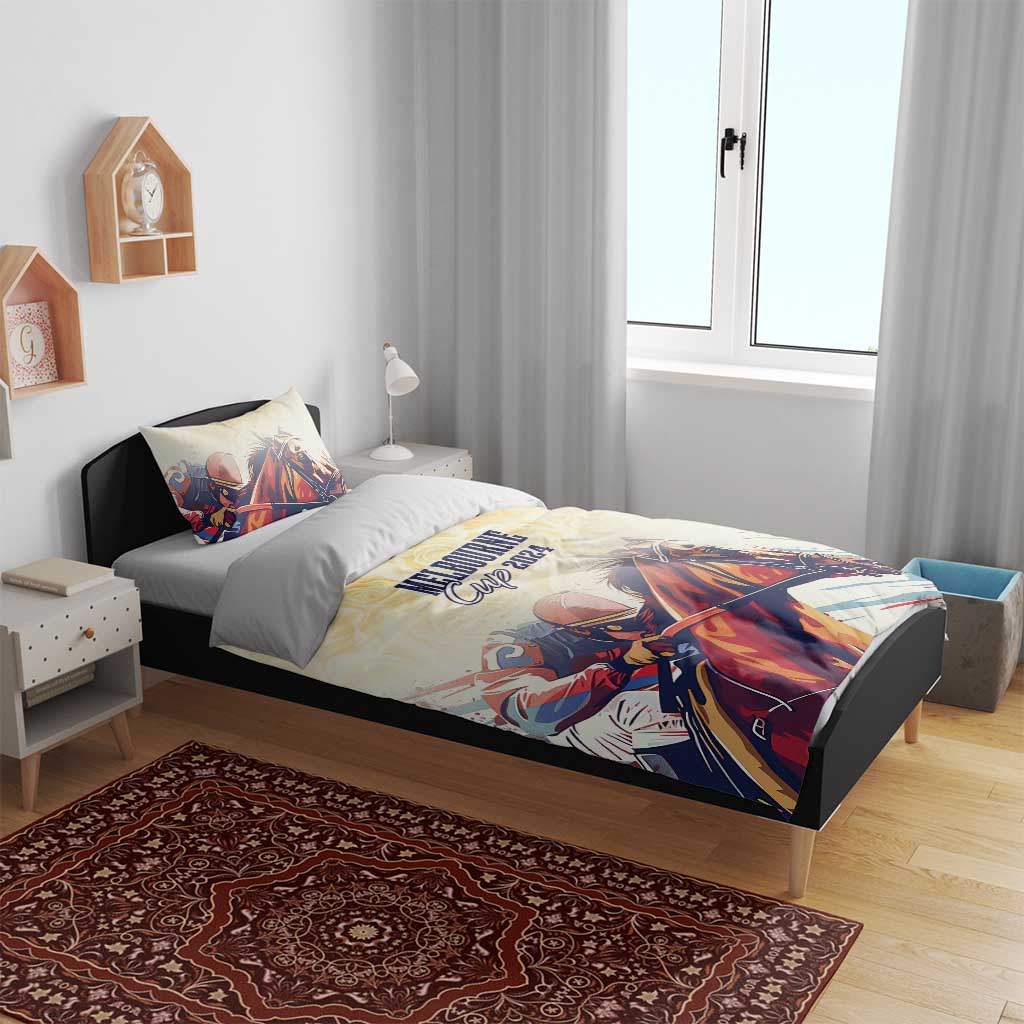 Melbourne Horse Racing Bedding Set Yellow Rose Champion - Vibe Hoodie Shop