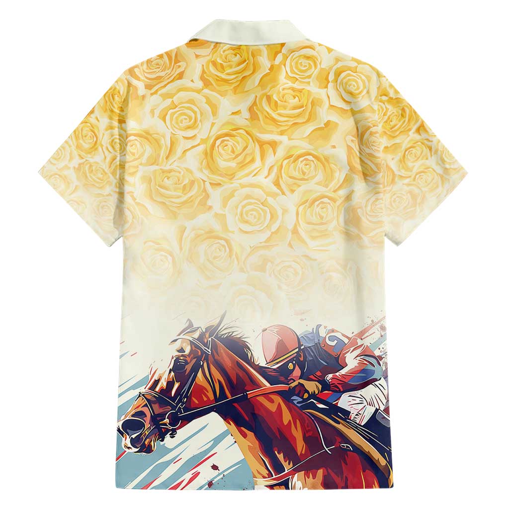 Melbourne Horse Racing Hawaiian Shirt Yellow Rose Champion - Vibe Hoodie Shop