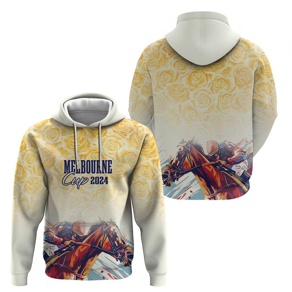 Melbourne Horse Racing Hoodie Yellow Rose Champion LT7 - Vibe Hoodie Shop