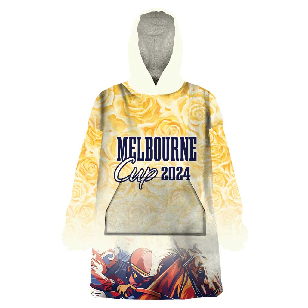 Melbourne Horse Racing Wearable Blanket Hoodie Yellow Rose Champion - Vibe Hoodie Shop