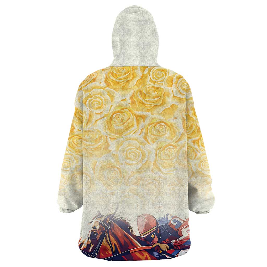 Melbourne Horse Racing Wearable Blanket Hoodie Yellow Rose Champion - Vibe Hoodie Shop