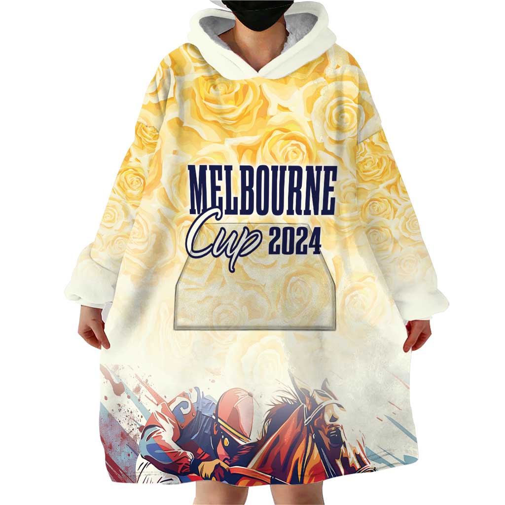 Melbourne Horse Racing Wearable Blanket Hoodie Yellow Rose Champion - Vibe Hoodie Shop