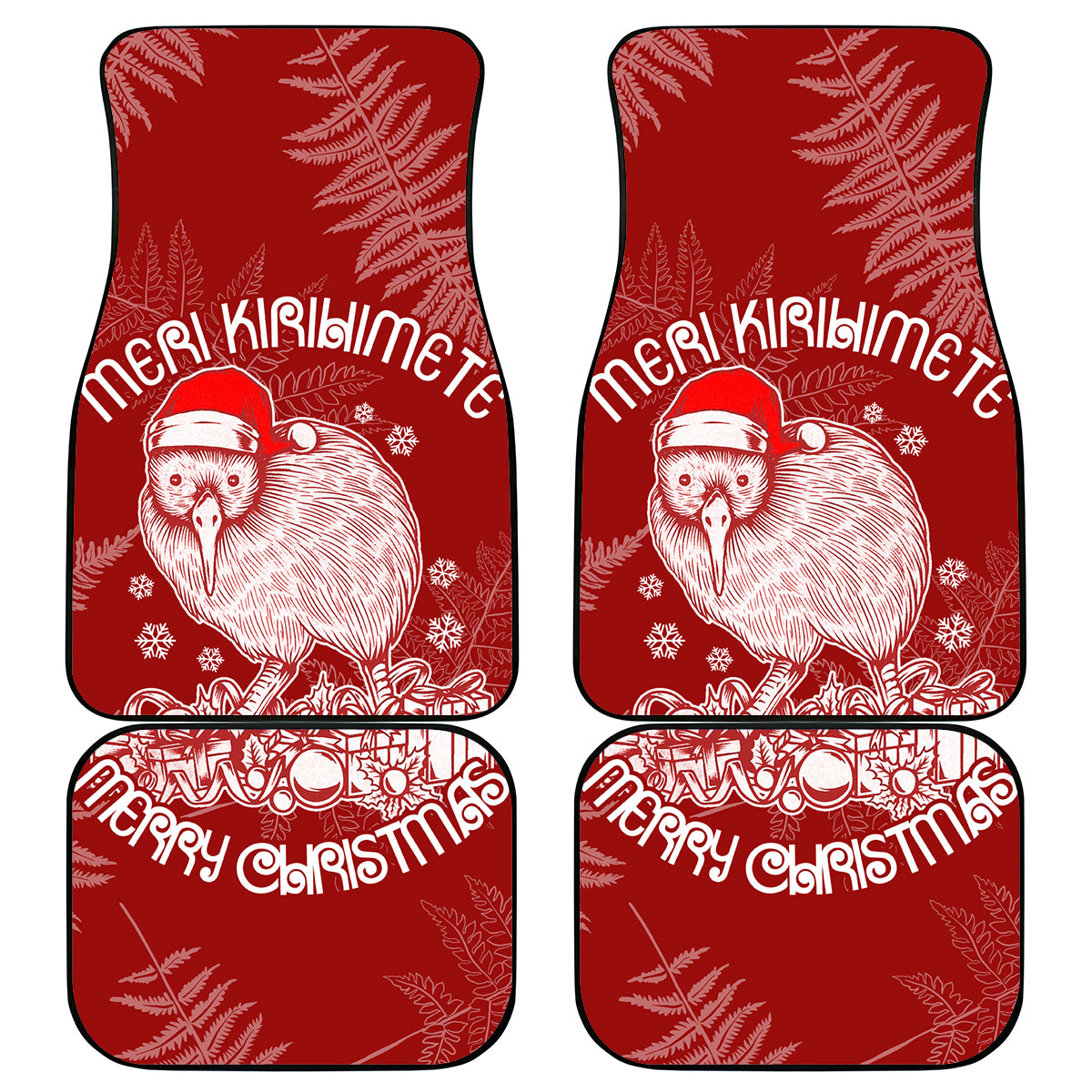 new-zealand-christmas-car-mats-silver-fern-mix-kiwi-bird-ver01