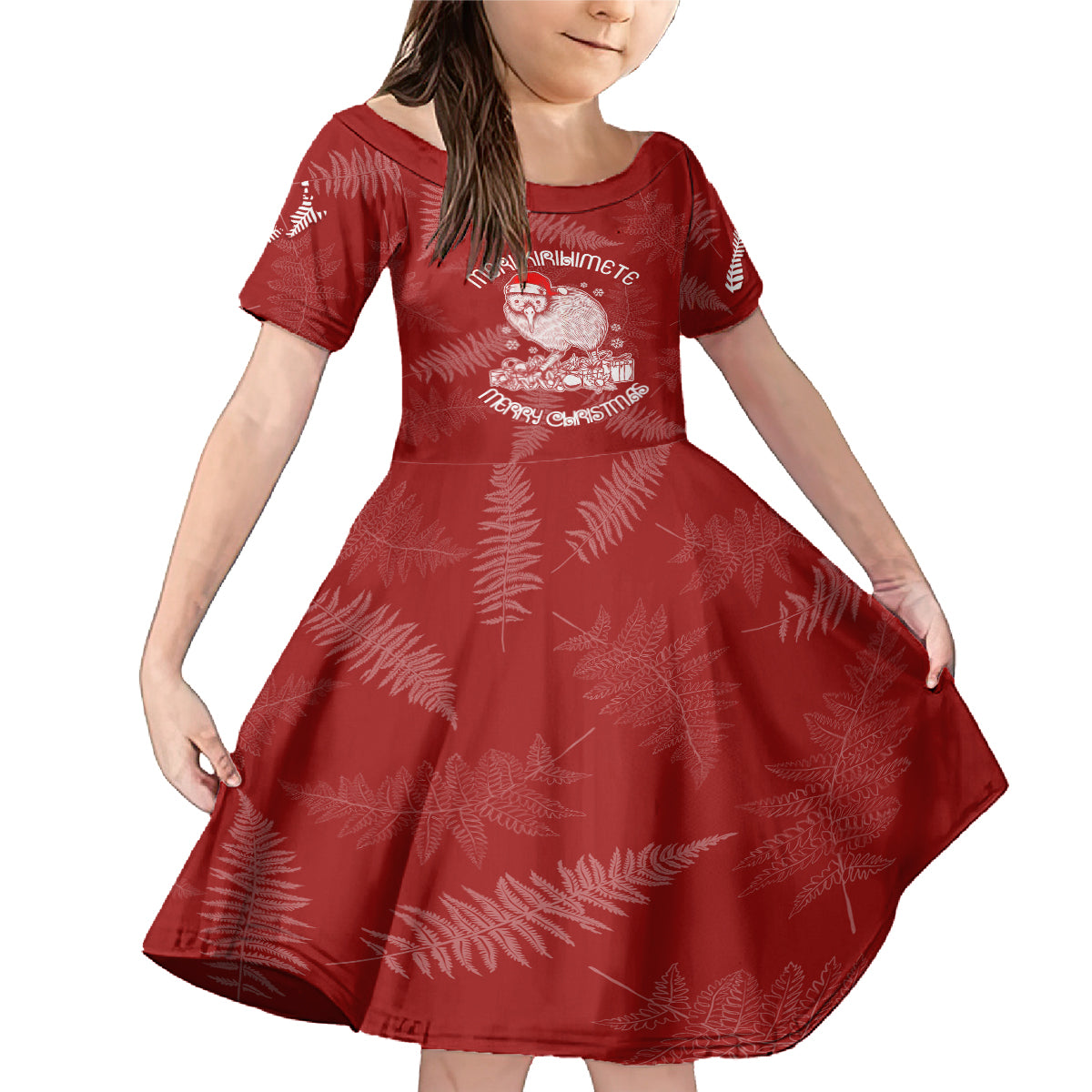 new-zealand-christmas-family-matching-mermaid-dress-and-hawaiian-shirt-silver-fern-mix-kiwi-bird-ver01