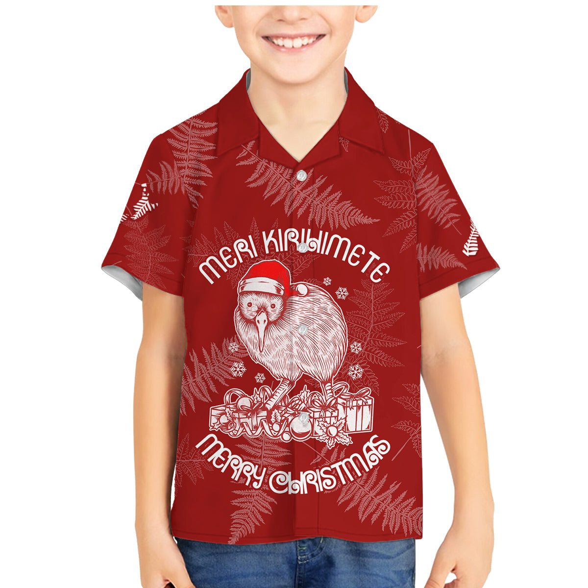 new-zealand-christmas-family-matching-mermaid-dress-and-hawaiian-shirt-silver-fern-mix-kiwi-bird-ver01