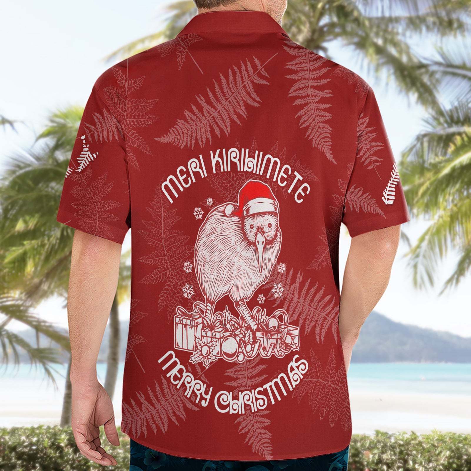 New Zealand Christmas Hawaiian Shirt Silver Fern Mix Kiwi Bird Ver01 - Vibe Hoodie Shop