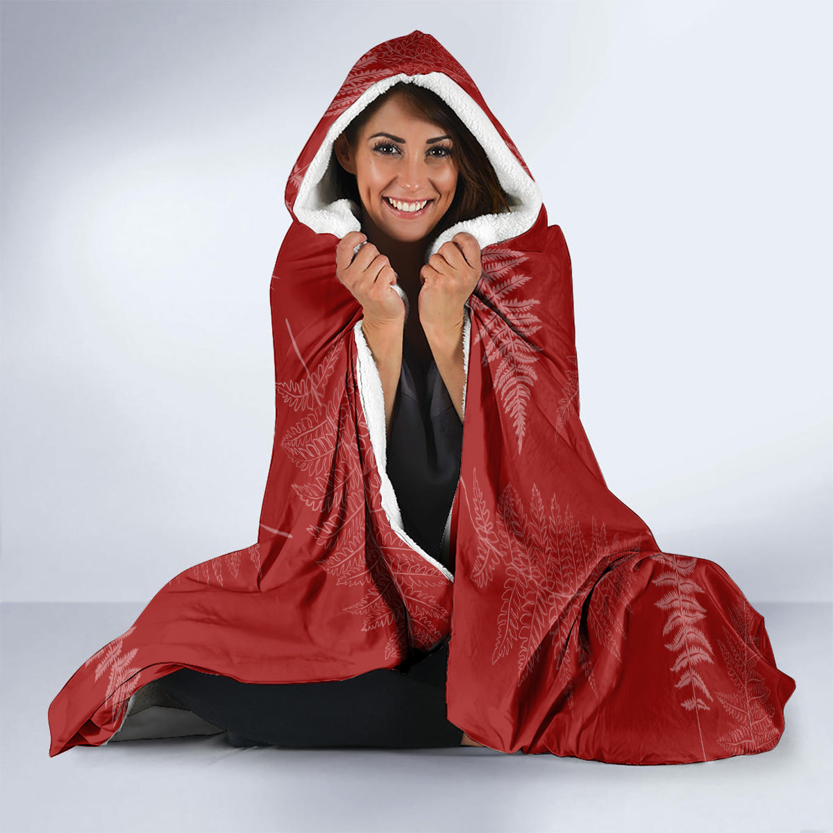 new-zealand-christmas-hooded-blanket-silver-fern-mix-kiwi-bird-ver01