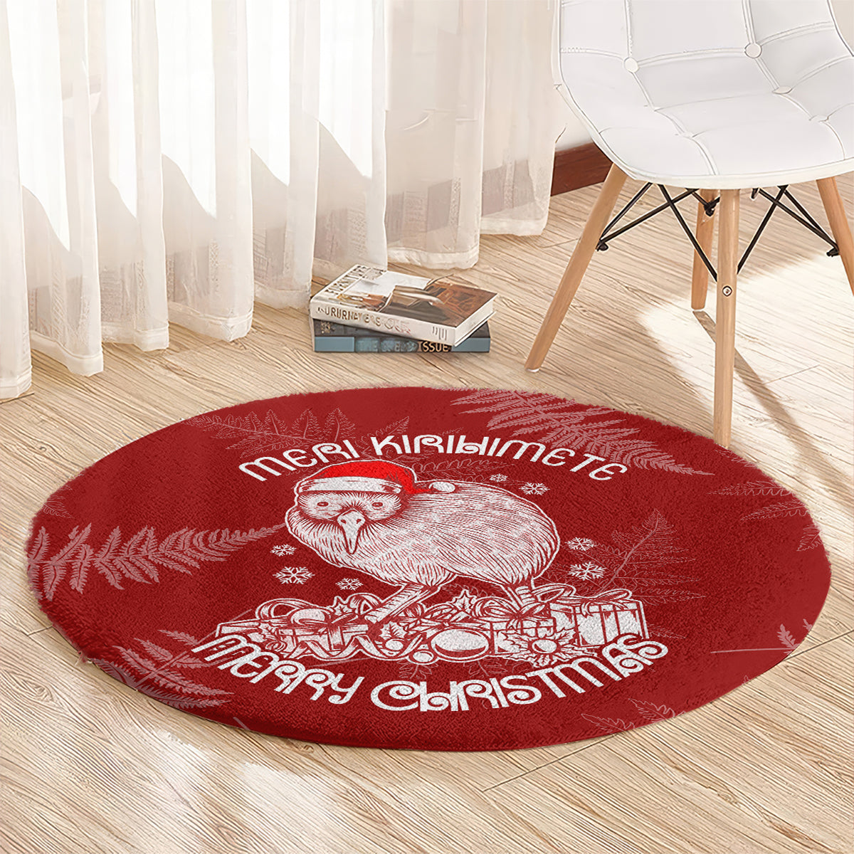 new-zealand-christmas-round-carpet-silver-fern-mix-kiwi-bird-ver01