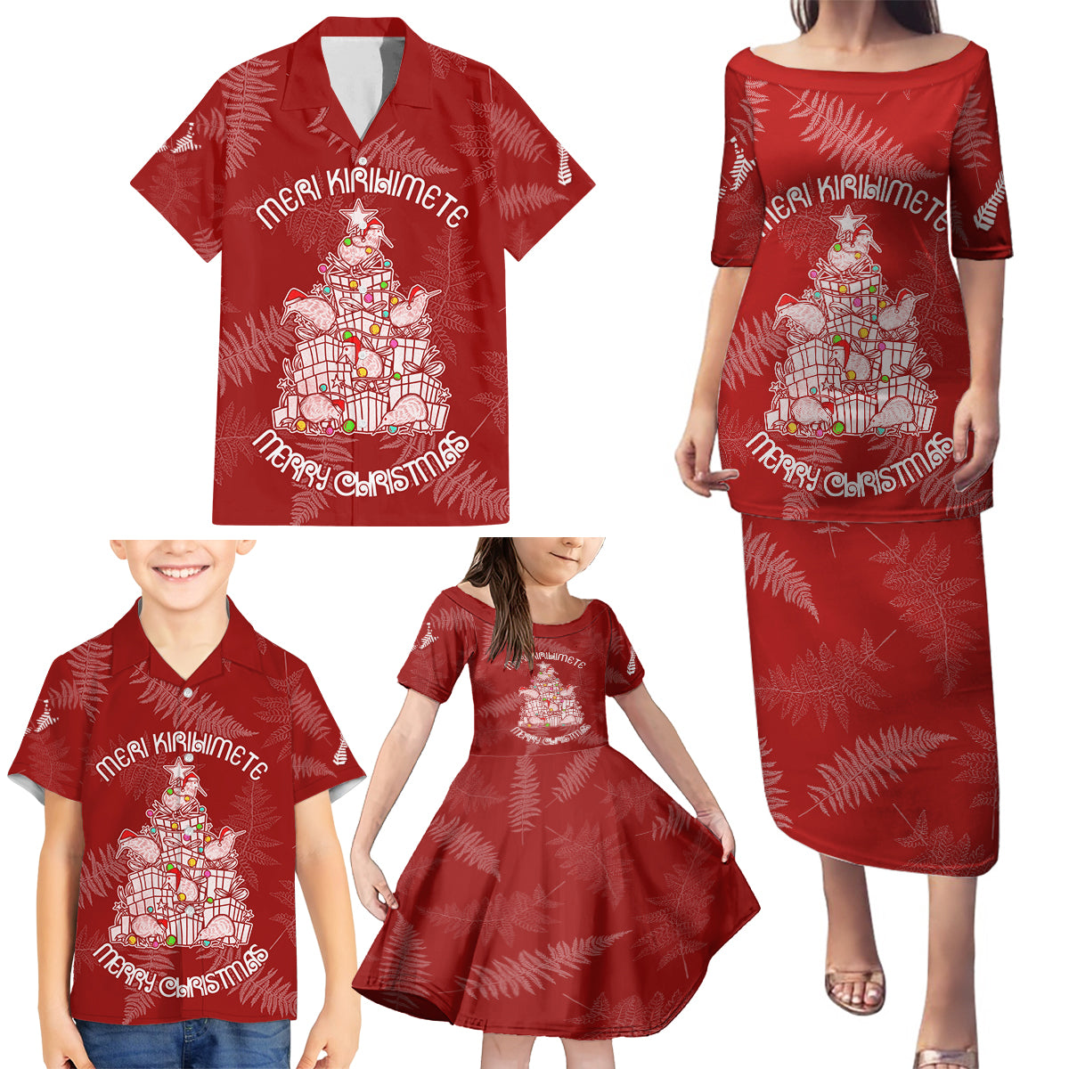 new-zealand-christmas-family-matching-puletasi-dress-and-hawaiian-shirt-silver-fern-mix-kiwi-bird-ver02