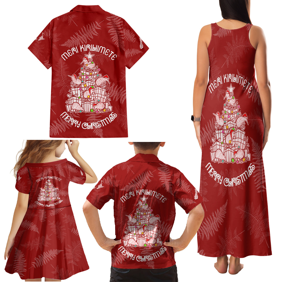 new-zealand-christmas-family-matching-tank-maxi-dress-and-hawaiian-shirt-silver-fern-mix-kiwi-bird-ver02