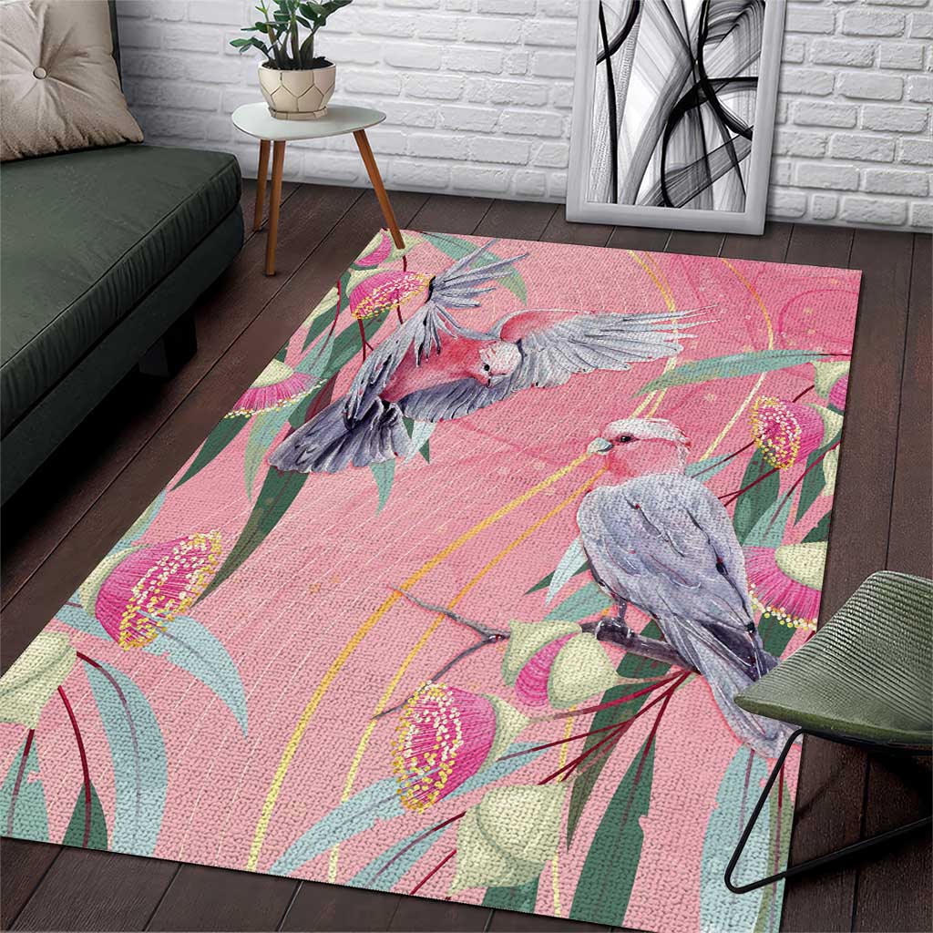 Australia Breast Cancer Awareness Area Rug Pink Galah with Eucalyptus Flowers - Vibe Hoodie
