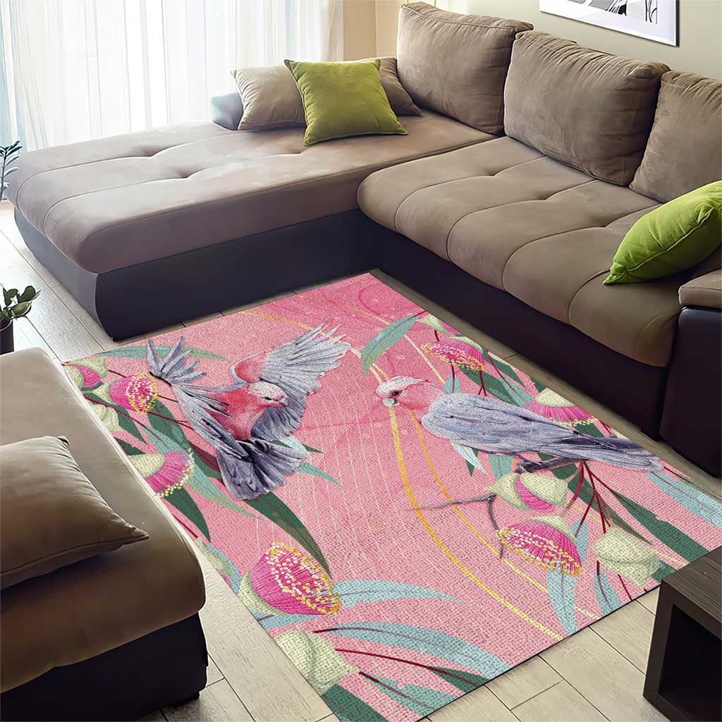 Australia Breast Cancer Awareness Area Rug Pink Galah with Eucalyptus Flowers - Vibe Hoodie