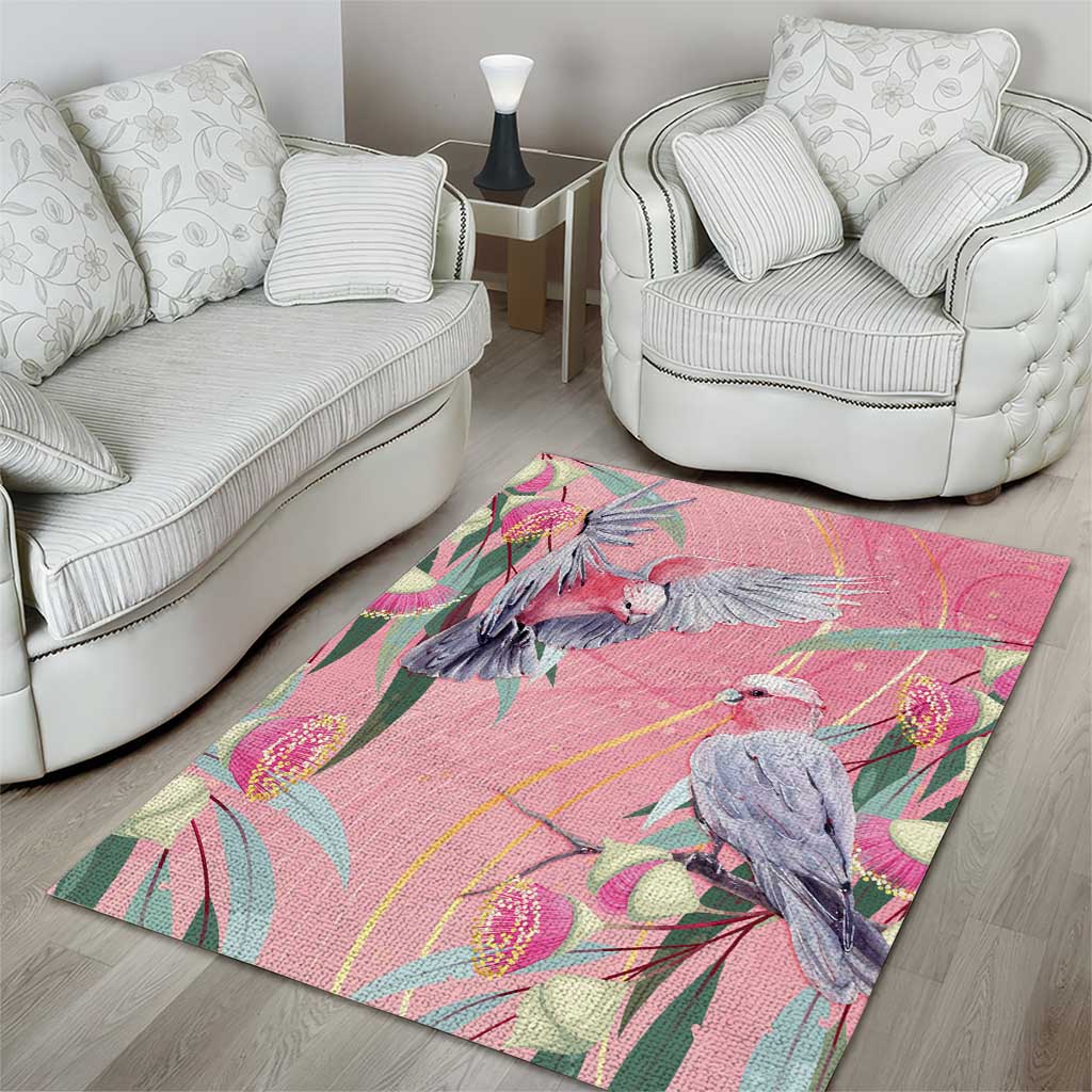 Australia Breast Cancer Awareness Area Rug Pink Galah with Eucalyptus Flowers - Vibe Hoodie
