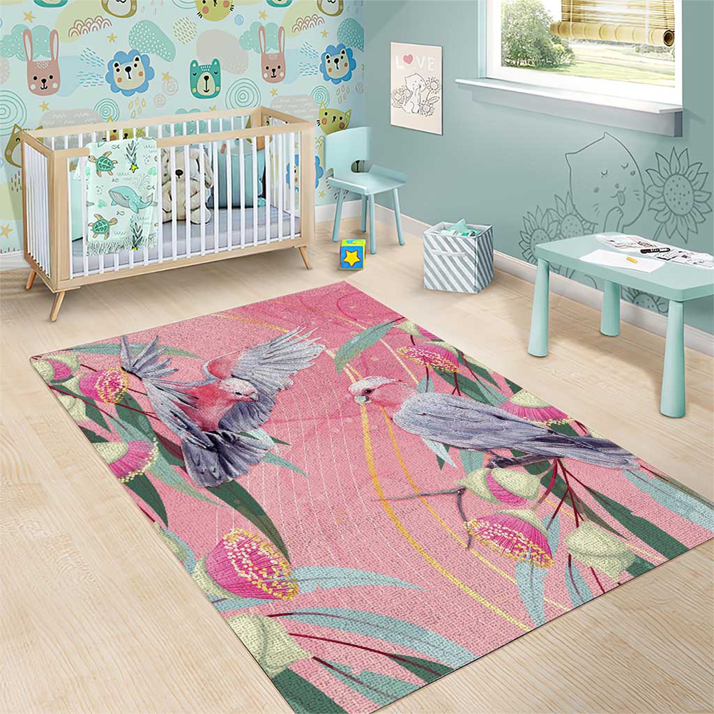 Australia Breast Cancer Awareness Area Rug Pink Galah with Eucalyptus Flowers - Vibe Hoodie
