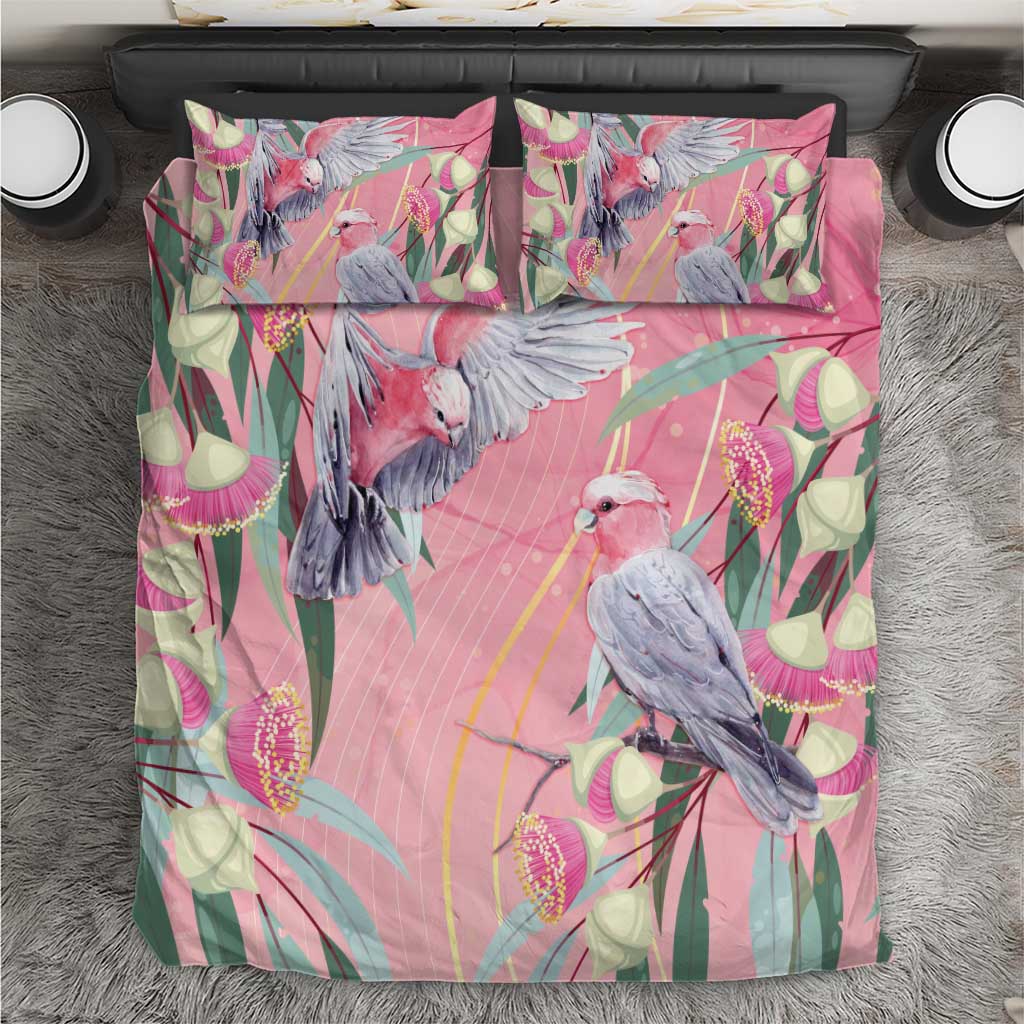 Australia Breast Cancer Awareness Bedding Set Pink Galah with Eucalyptus Flowers - Vibe Hoodie