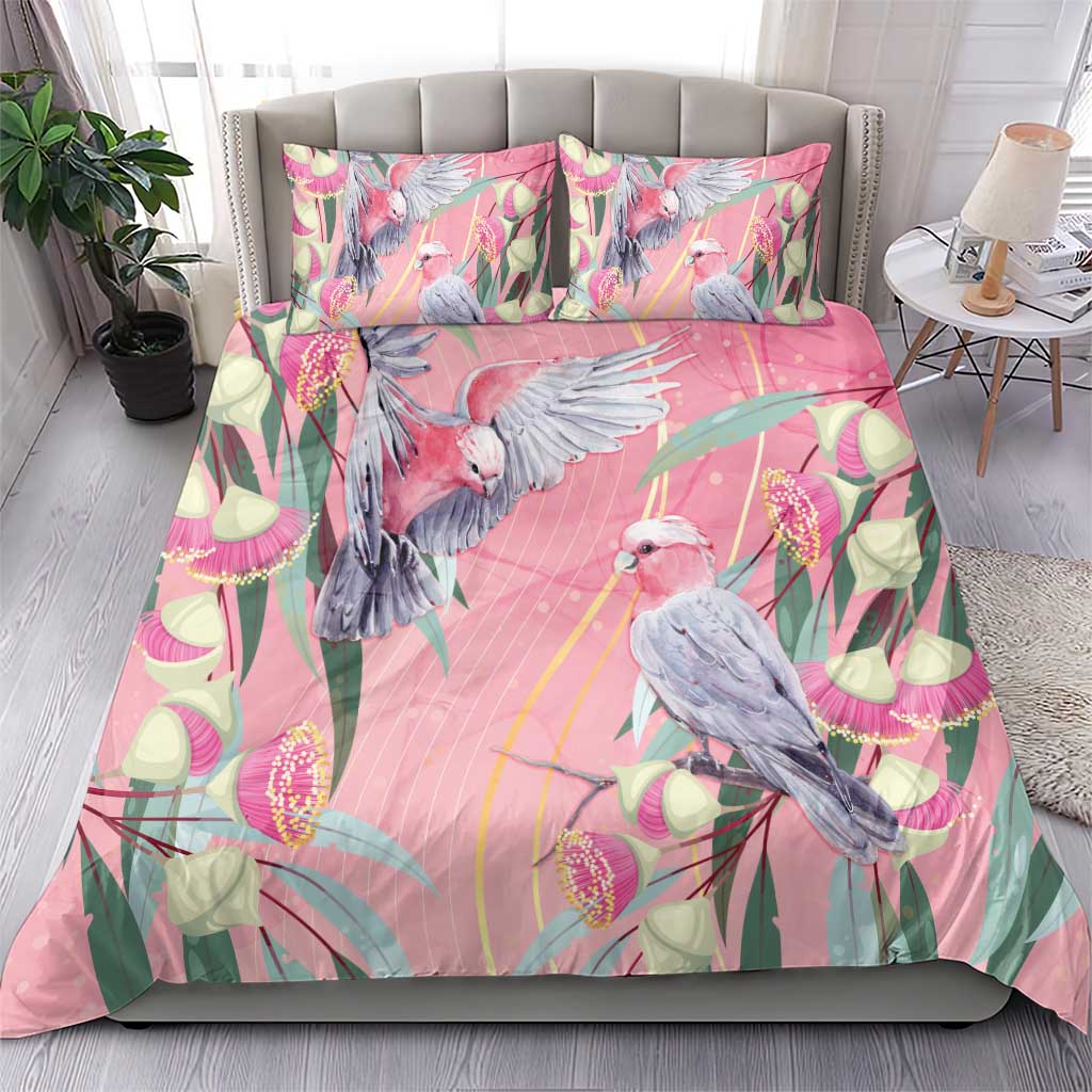 Australia Breast Cancer Awareness Bedding Set Pink Galah with Eucalyptus Flowers - Vibe Hoodie