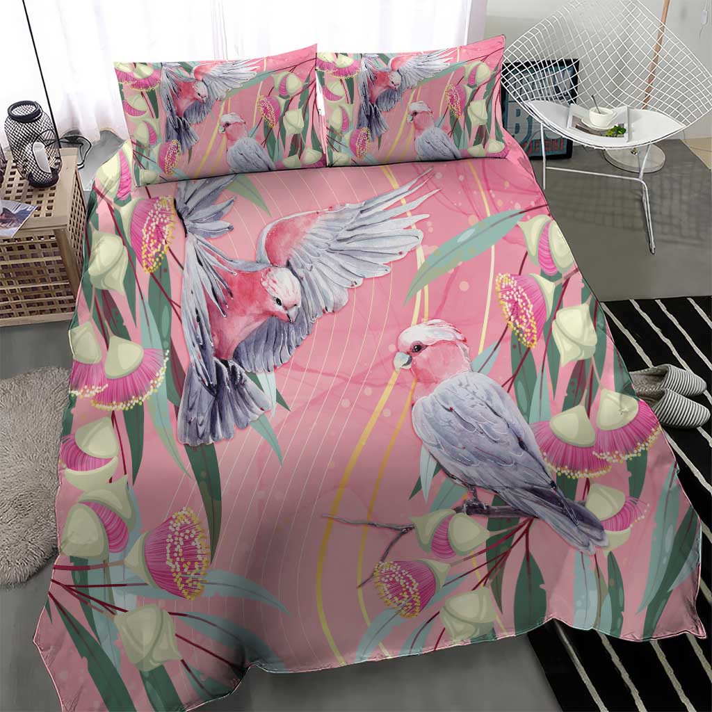 Australia Breast Cancer Awareness Bedding Set Pink Galah with Eucalyptus Flowers - Vibe Hoodie