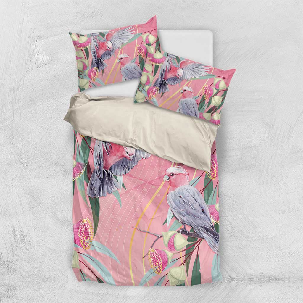 Australia Breast Cancer Awareness Bedding Set Pink Galah with Eucalyptus Flowers - Vibe Hoodie