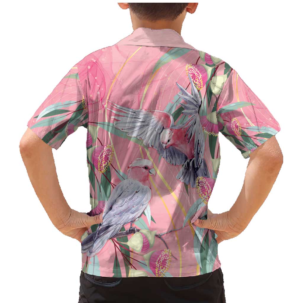 Australia Breast Cancer Awareness Family Matching Mermaid Dress and Hawaiian Shirt Pink Galah with Eucalyptus Flowers - Vibe Hoodie
