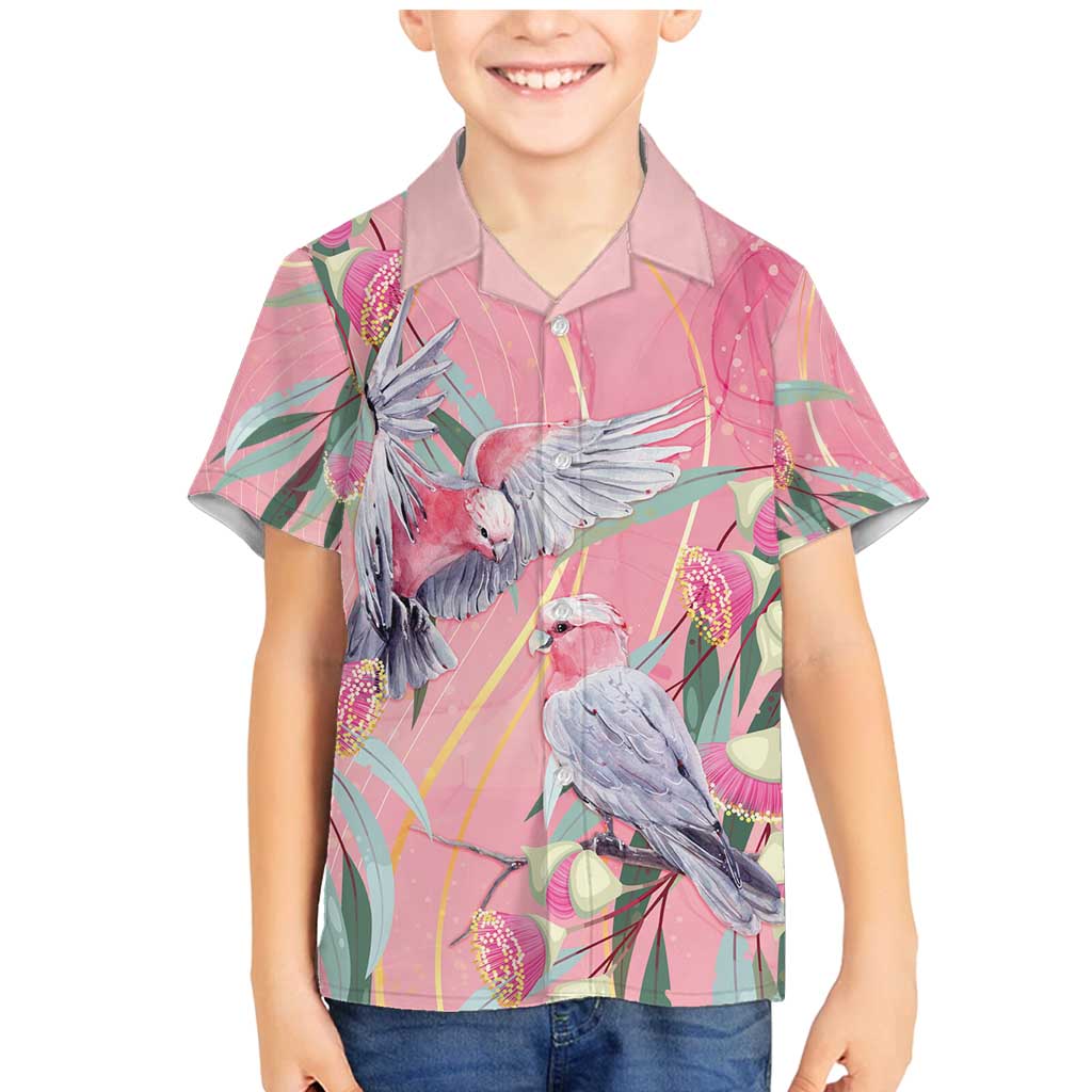 Australia Breast Cancer Awareness Family Matching Mermaid Dress and Hawaiian Shirt Pink Galah with Eucalyptus Flowers - Vibe Hoodie