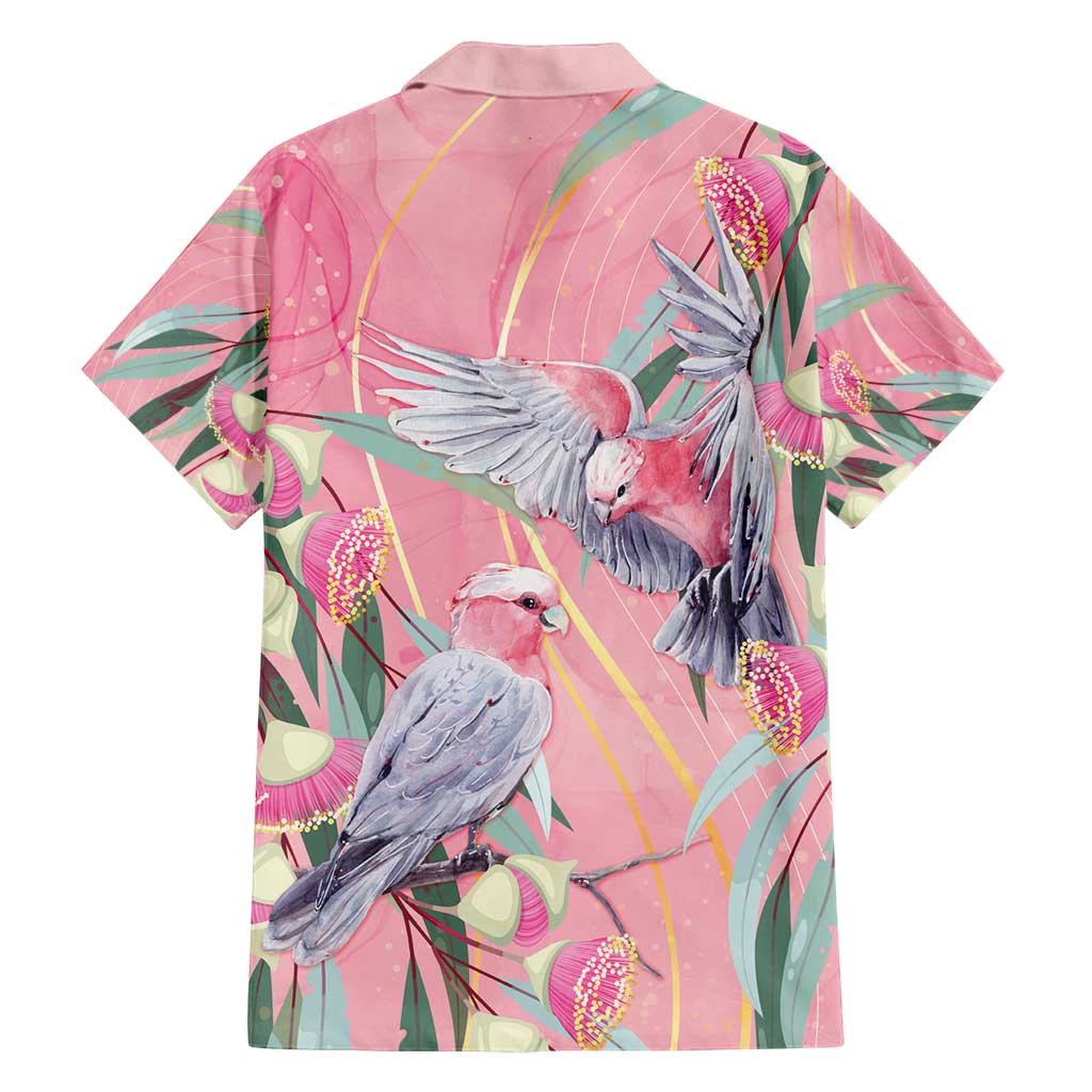 Australia Breast Cancer Awareness Family Matching Puletasi and Hawaiian Shirt Pink Galah with Eucalyptus Flowers - Vibe Hoodie