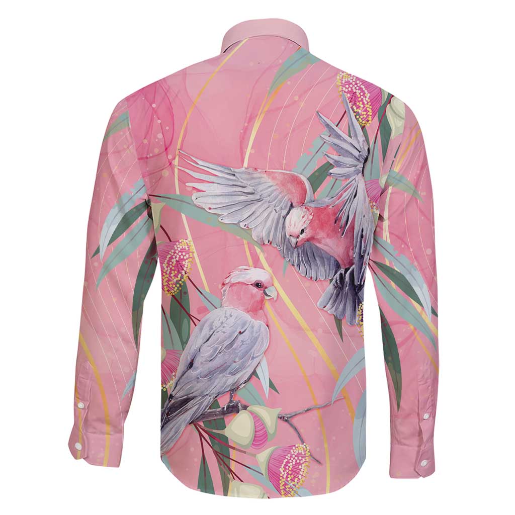 Australia Breast Cancer Awareness Family Matching Short Sleeve Bodycon Dress and Hawaiian Shirt Pink Galah with Eucalyptus Flowers - Vibe Hoodie