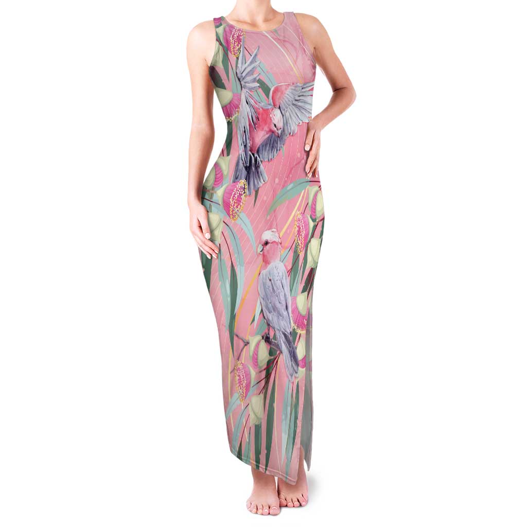 Australia Breast Cancer Awareness Family Matching Tank Maxi Dress and Hawaiian Shirt Pink Galah with Eucalyptus Flowers - Vibe Hoodie