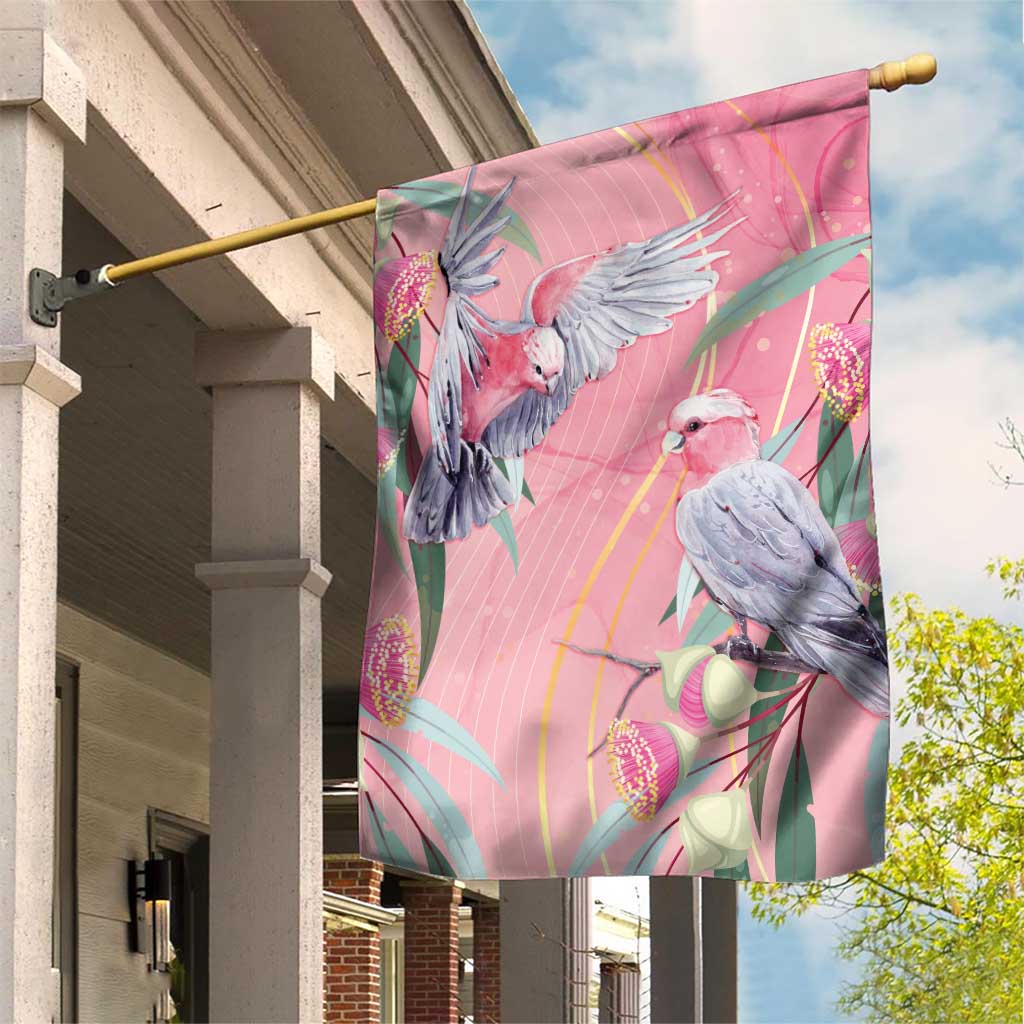Australia Breast Cancer Awareness Garden Flag Pink Galah with Eucalyptus Flowers - Vibe Hoodie
