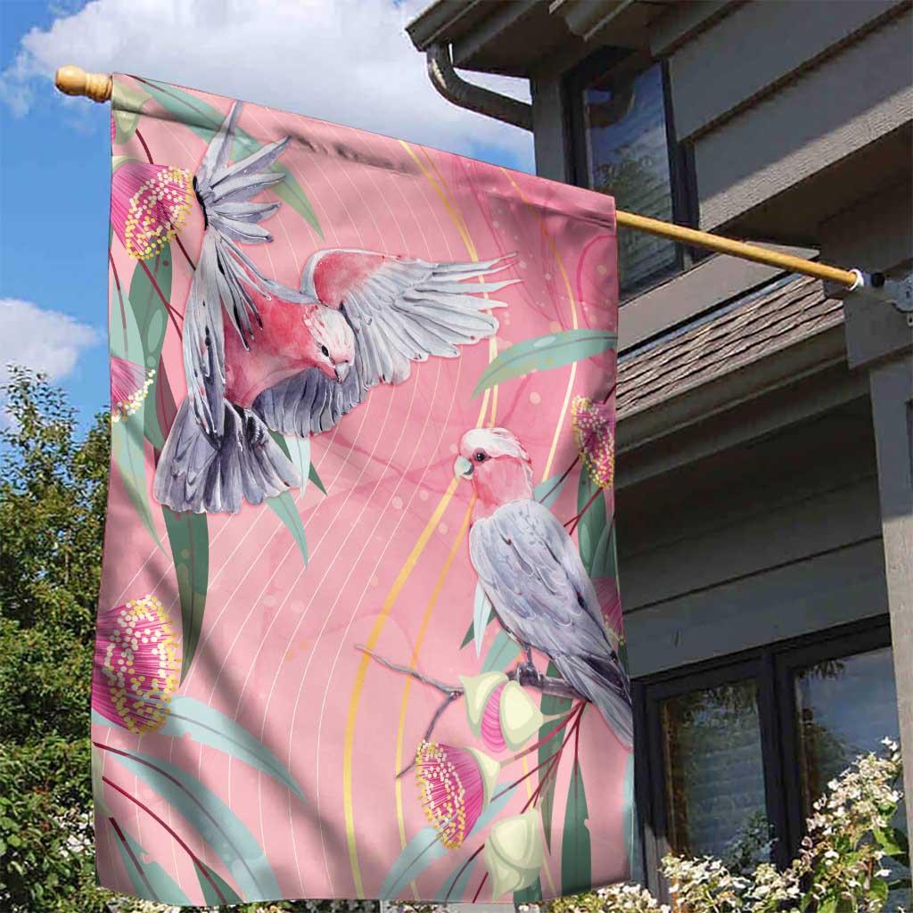 Australia Breast Cancer Awareness Garden Flag Pink Galah with Eucalyptus Flowers - Vibe Hoodie