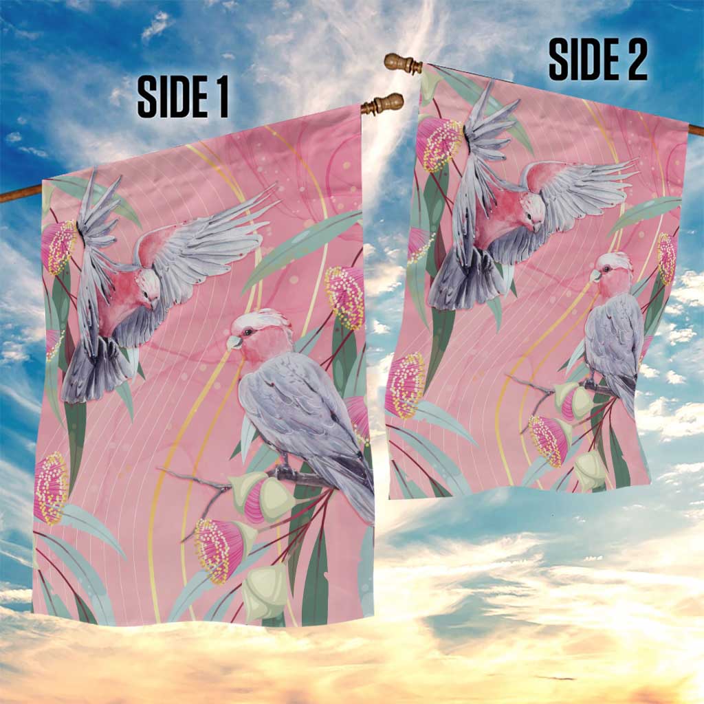 Australia Breast Cancer Awareness Garden Flag Pink Galah with Eucalyptus Flowers - Vibe Hoodie