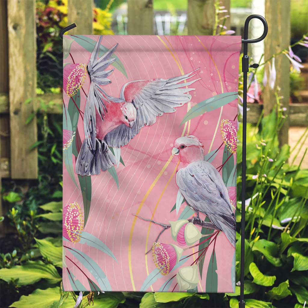Australia Breast Cancer Awareness Garden Flag Pink Galah with Eucalyptus Flowers - Vibe Hoodie