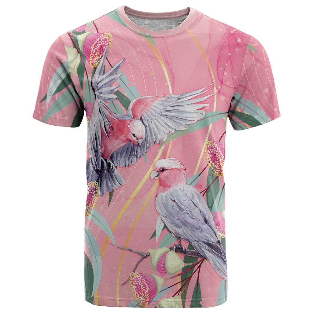 Australia Breast Cancer Awareness T Shirt Pink Galah with Eucalyptus Flowers - Vibe Hoodie