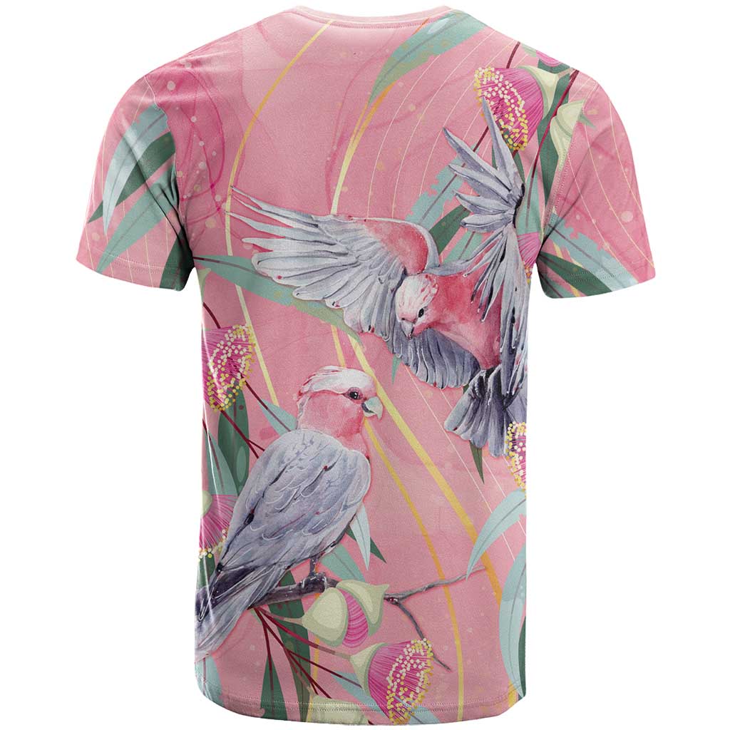 Australia Breast Cancer Awareness T Shirt Pink Galah with Eucalyptus Flowers - Vibe Hoodie