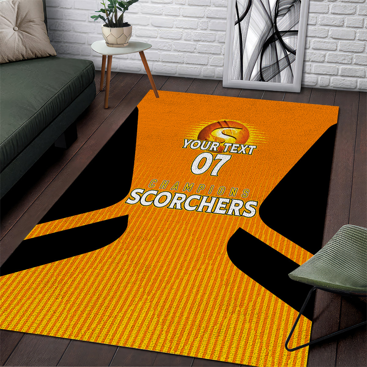 Custom Scorchers Cricket Champions 2023 Area Rug Made Tough - Vibe Hoodie Shop