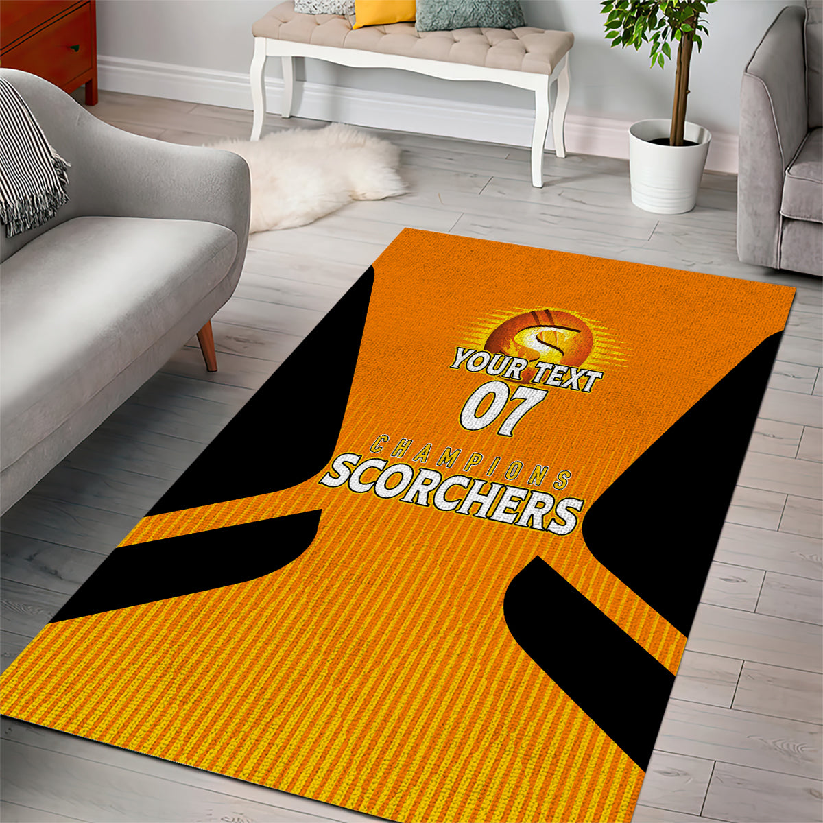 Custom Scorchers Cricket Champions 2023 Area Rug Made Tough - Vibe Hoodie Shop