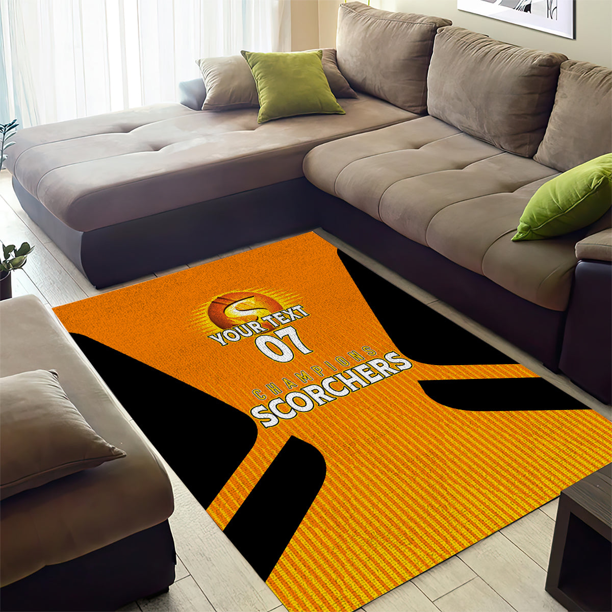 Custom Scorchers Cricket Champions 2023 Area Rug Made Tough - Vibe Hoodie Shop