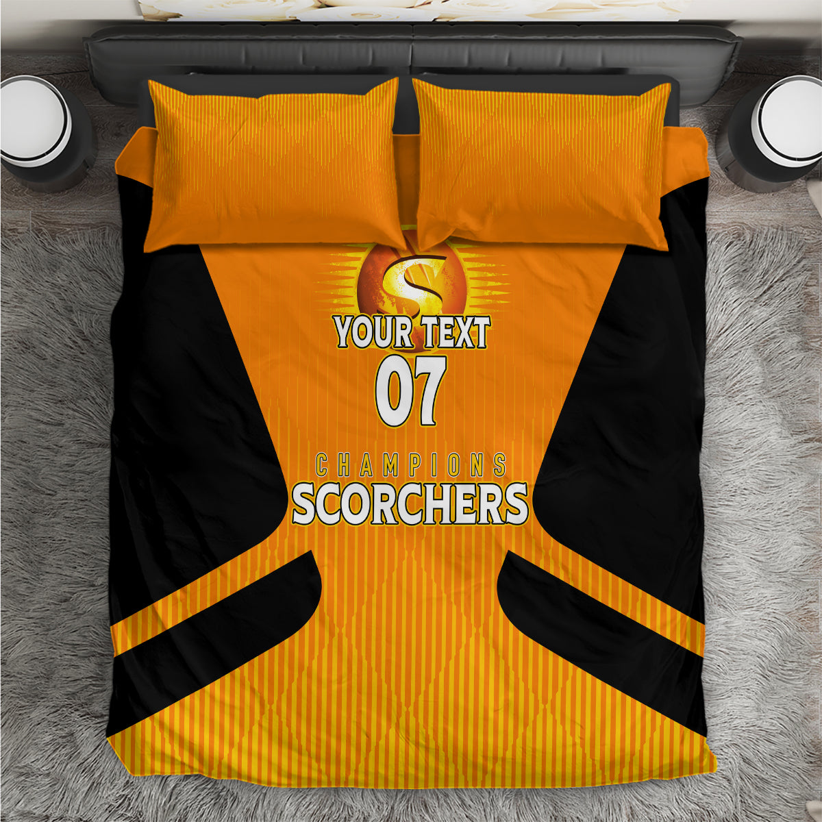 Custom Scorchers Cricket Champions 2023 Bedding Set Made Tough - Vibe Hoodie Shop