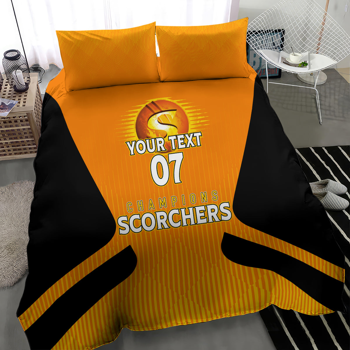 Custom Scorchers Cricket Champions 2023 Bedding Set Made Tough - Vibe Hoodie Shop