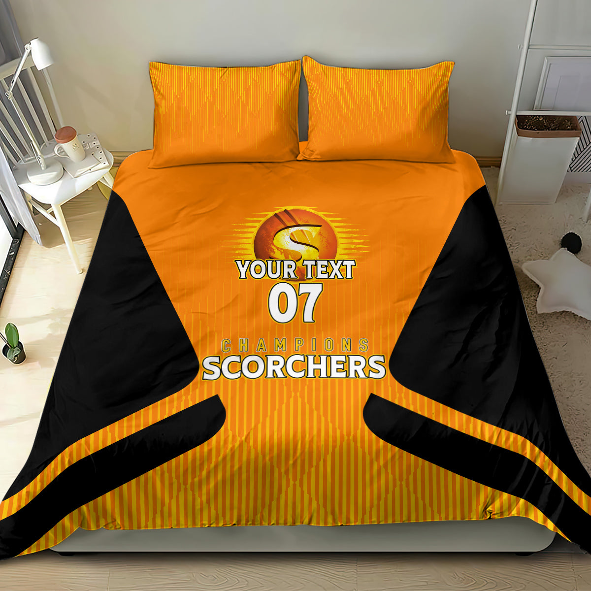 Custom Scorchers Cricket Champions 2023 Bedding Set Made Tough - Vibe Hoodie Shop